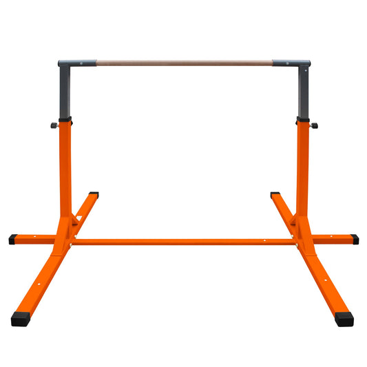 Gymnastics Bar for Kids, Adjustable Height Gym Bar, Junior Training Kip Bar for Home, Built for kids 3+ Years Orange - 1st Choice Furniture Direct