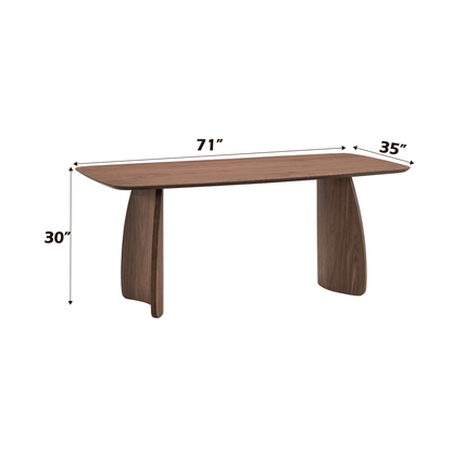 Hadasa Walnut Finish Dining Table - 1st Choice Furniture Direct