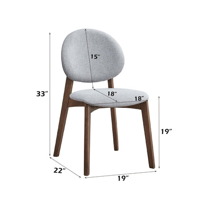 Hadasa Walnut & Light Gray Finish 5PCs Dining Room Set - 1st Choice Furniture Direct