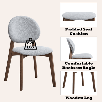 Hadasa Walnut & Light Gray Finish 5PCs Dining Room Set - 1st Choice Furniture Direct