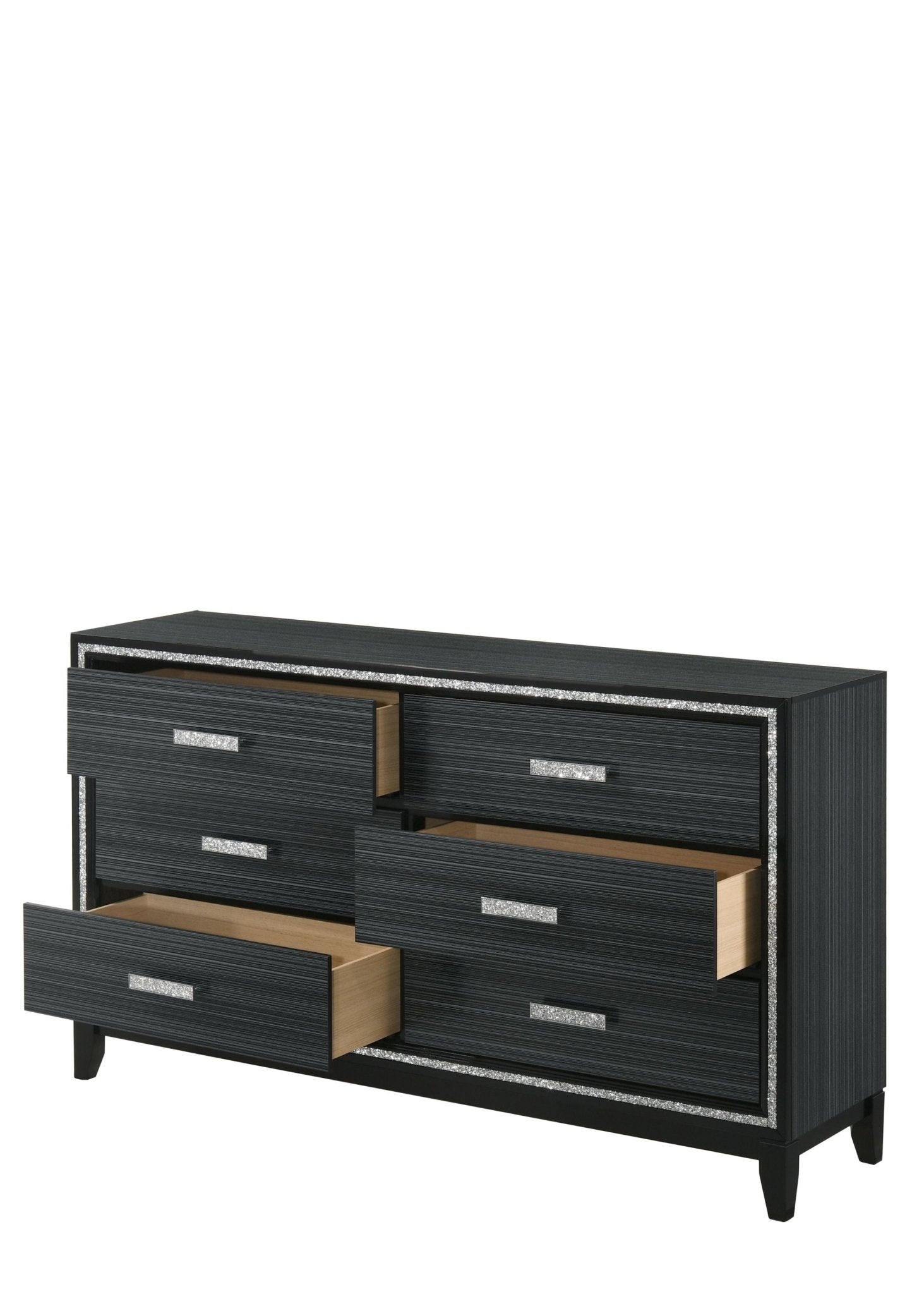 Haiden Weathered Black Finish Dresser - 1st Choice Furniture Direct