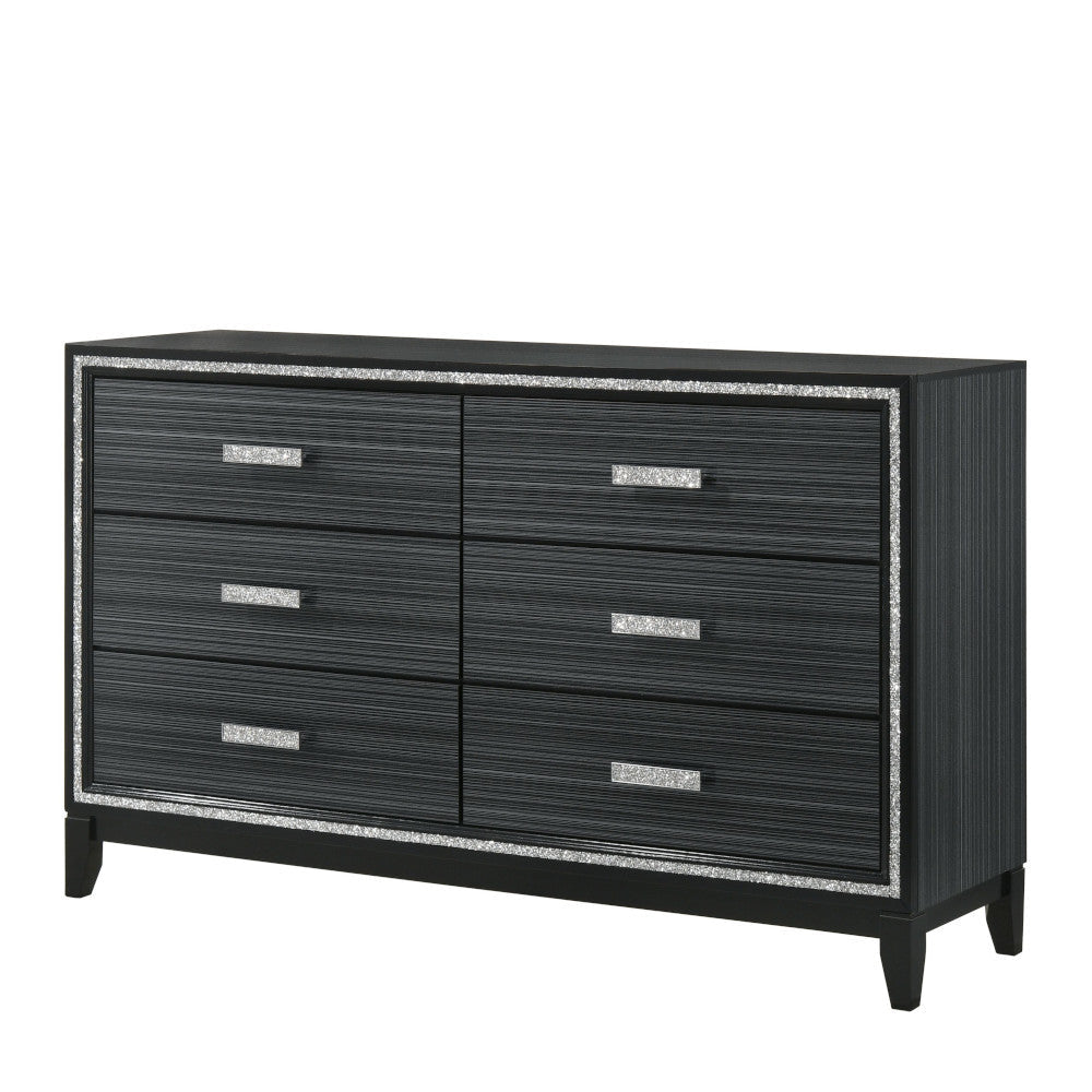 Haiden Weathered Black Finish Dresser - 1st Choice Furniture Direct