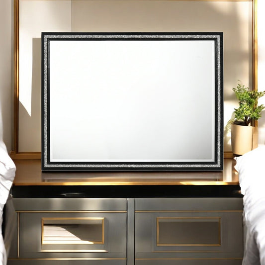 Haiden Weathered Black Finish Mirror - 1st Choice Furniture Direct