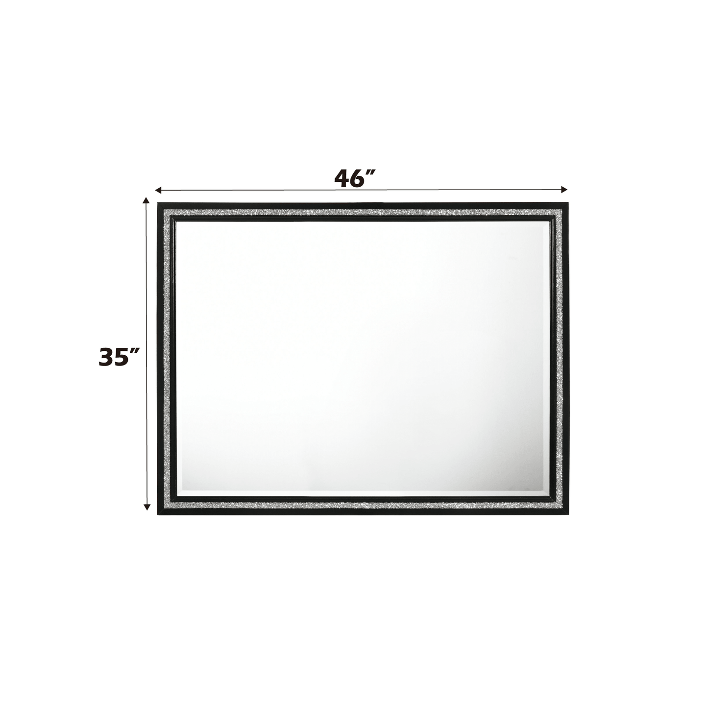 Haiden Weathered Black Finish Mirror - 1st Choice Furniture Direct