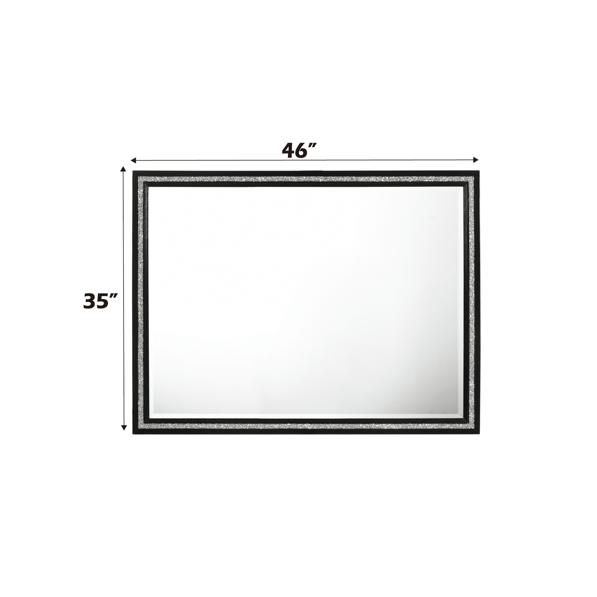 Haiden Weathered Black Finish Mirror - 1st Choice Furniture Direct