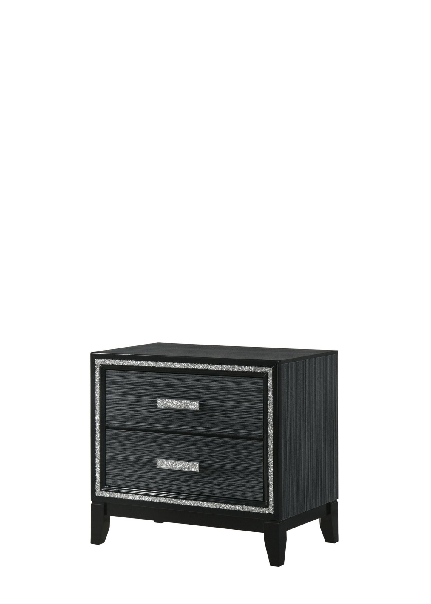 Haiden Weathered Black Finish Nightstand - 1st Choice Furniture Direct