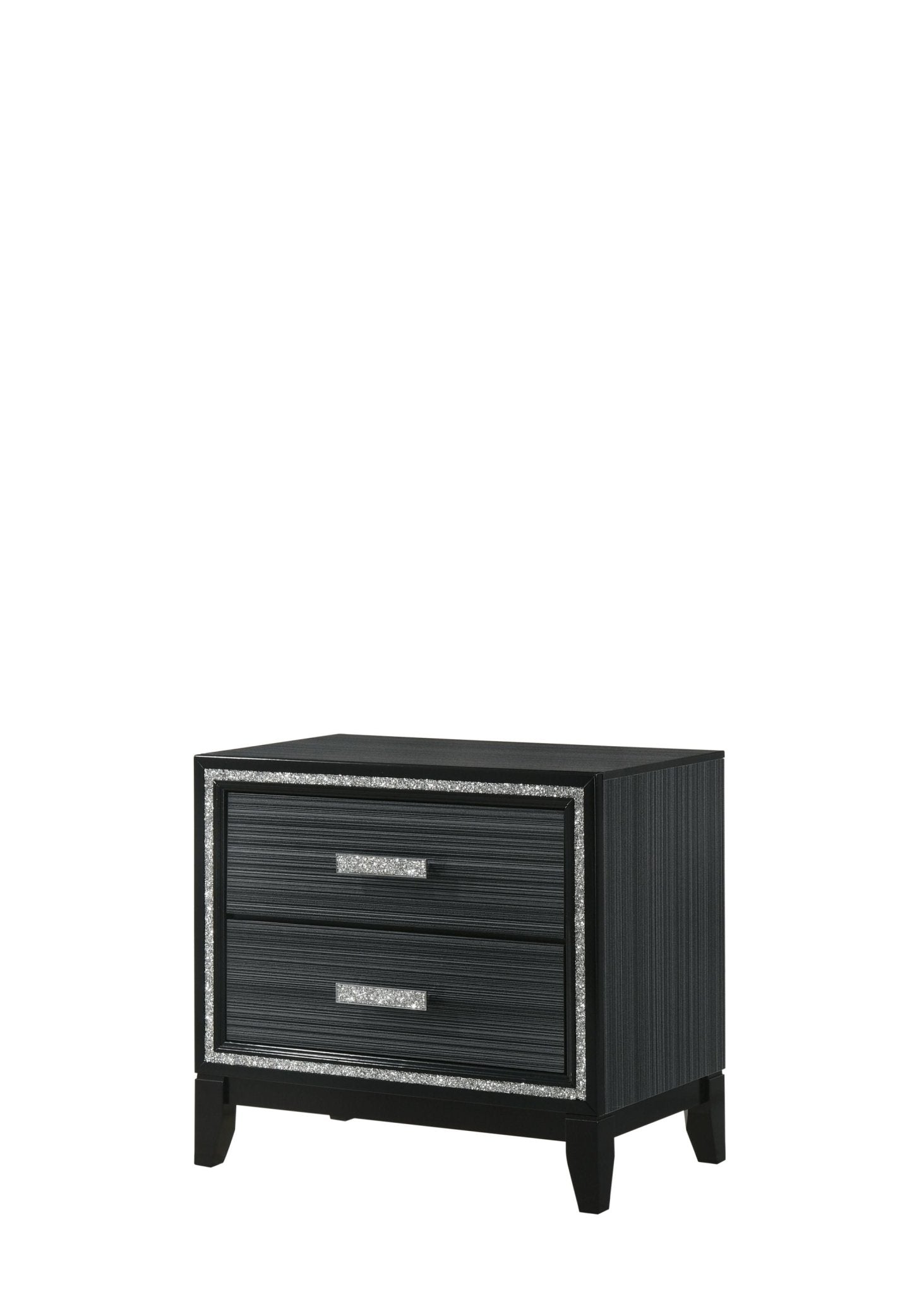 Haiden Weathered Black Finish Nightstand - 1st Choice Furniture Direct