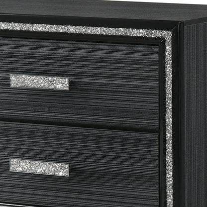 Haiden Weathered Black Finish Nightstand - 1st Choice Furniture Direct