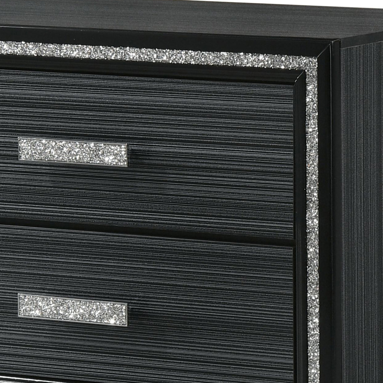 Haiden Weathered Black Finish Nightstand - 1st Choice Furniture Direct