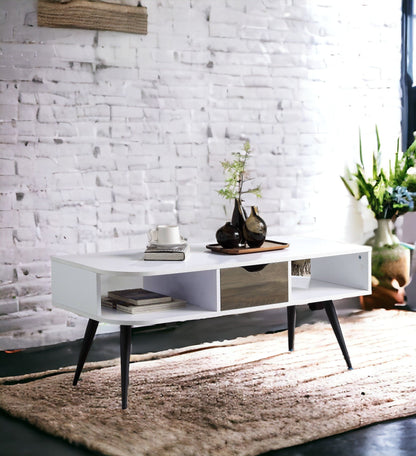 Halima White & Black Finish Coffee Table - 1st Choice Furniture Direct