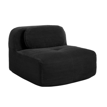 Hamlet LSF&RSF Corner Sofa W/Pillows Corduroy - Black - 1st Choice Furniture Direct
