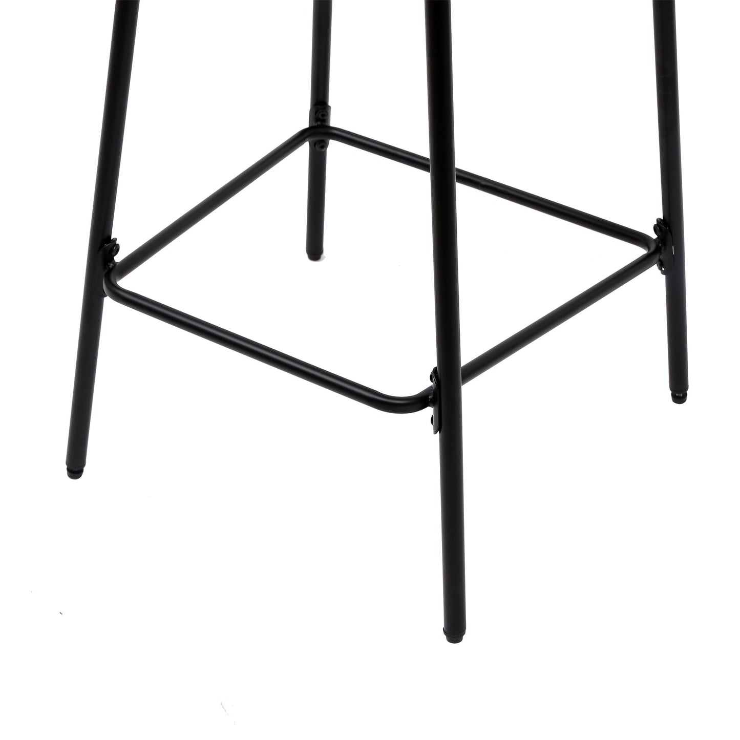 Hand Woven Bar Stools with Back Set of 2 Paper Rope Round Barstools with Footrest for Kitchen Island & Dining Rooms, Black & Honey - 1st Choice Furniture Direct
