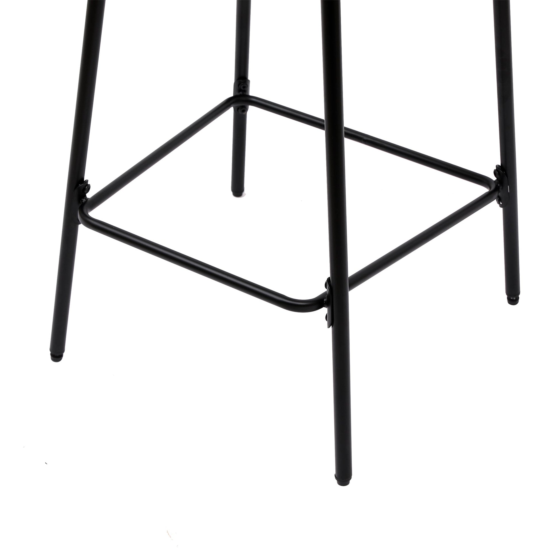 Hand Woven Bar Stools with Back Set of 2 Paper Rope Round Barstools with Footrest for Kitchen Island & Dining Rooms, Black & Honey - 1st Choice Furniture Direct