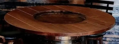 Handcrafted Whiskey Barrel Pub Table Set with Bar Stools - 1st Choice Furniture Direct