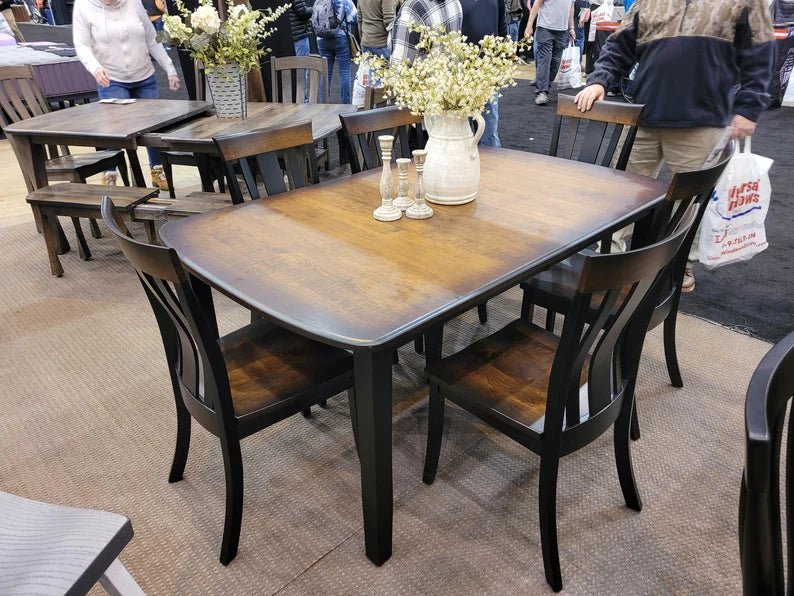 Handmade Amish Maple 7-Piece Dining Set | Solid Wood Table & 6 Chairs - 1st Choice Furniture Direct
