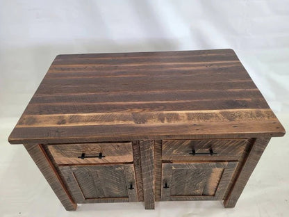 Handmade Amish Reclaimed Barn Wood Kitchen Island – 54" Farmhouse Island - 1st Choice Furniture Direct