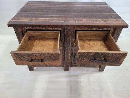 Handmade Amish Reclaimed Barn Wood Kitchen Island – 54" Farmhouse Island - 1st Choice Furniture Direct