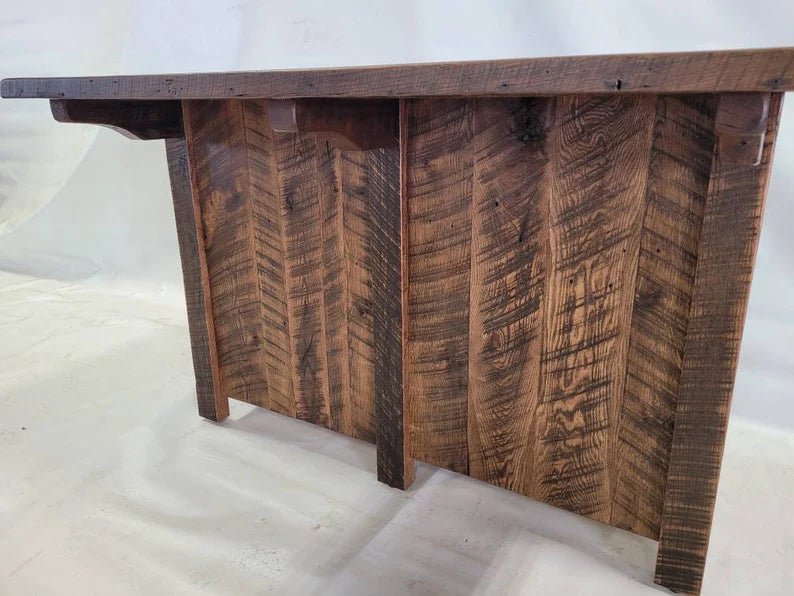 Handmade Amish Reclaimed Barn Wood Kitchen Island – 54" Farmhouse Island - 1st Choice Furniture Direct