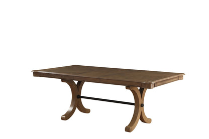Harald Gray Oak Finish Dining Table (With Leaf) - 1st Choice Furniture Direct