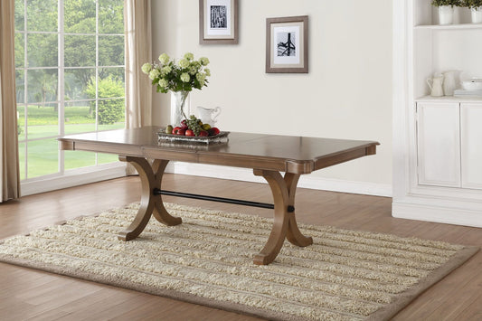 Harald Gray Oak Finish Dining Table (With Leaf) - 1st Choice Furniture Direct