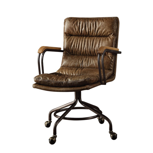 Harith II Vintage Whiskey Top Grain Leather Office Chair - 1st Choice Furniture Direct