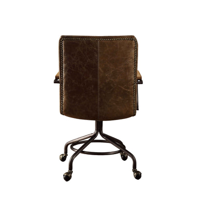 Harith II Vintage Whiskey Top Grain Leather Office Chair - 1st Choice Furniture Direct