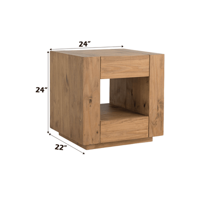 Harlan Oak Finish End Table - 1st Choice Furniture Direct