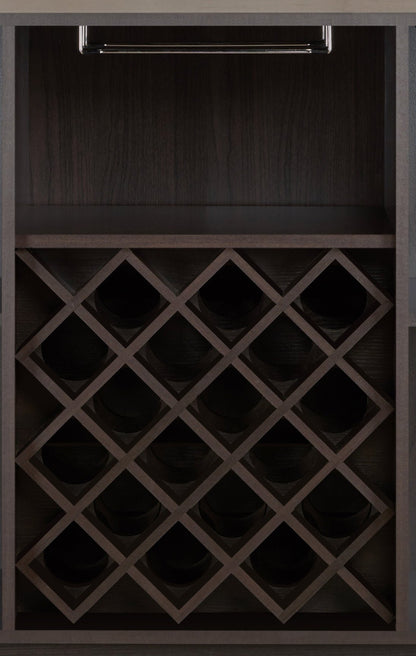 Hazen Espresso Finish Wine Cabinet - 1st Choice Furniture Direct