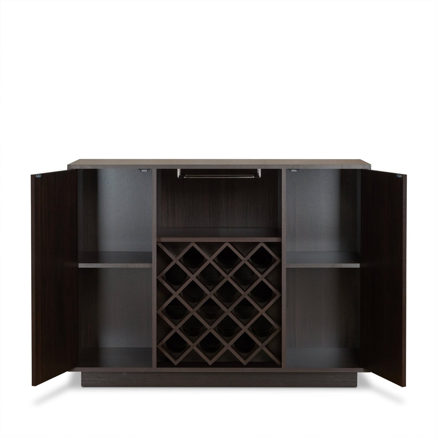 Hazen Espresso Finish Wine Cabinet - 1st Choice Furniture Direct