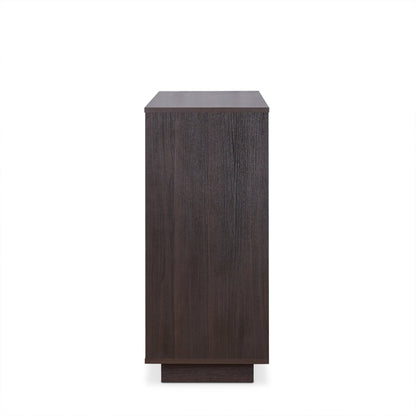 Hazen Espresso Finish Wine Cabinet II Elegant Storage Synthetic Wood 47in - 1st Choice Furniture Direct