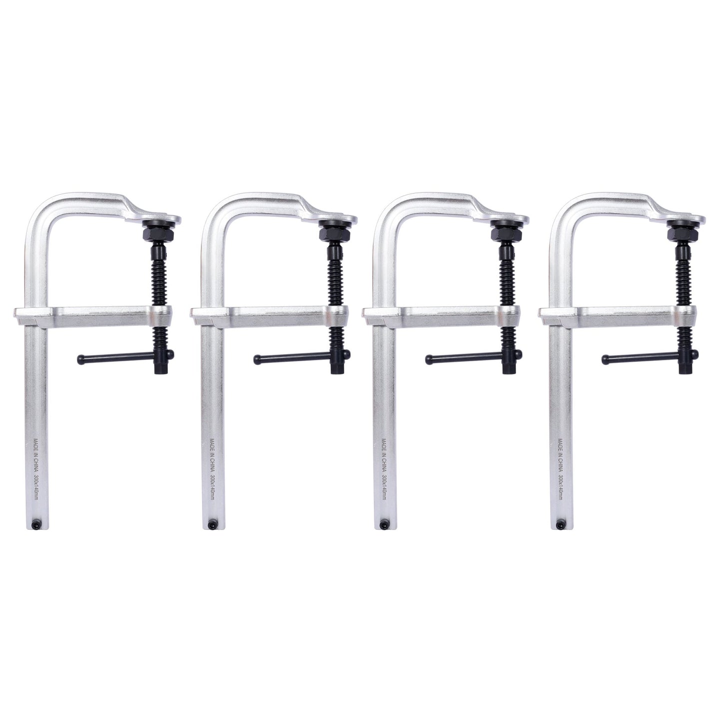 Heavy - Duty F - Clamp,Removable Swivel Pad, Deep Throat F Clamp 5 - 1/2', Heavy Duty Bar Clamp for Welding,12'x5 1/2' ,4 pcs pack - 1st Choice Furniture Direct