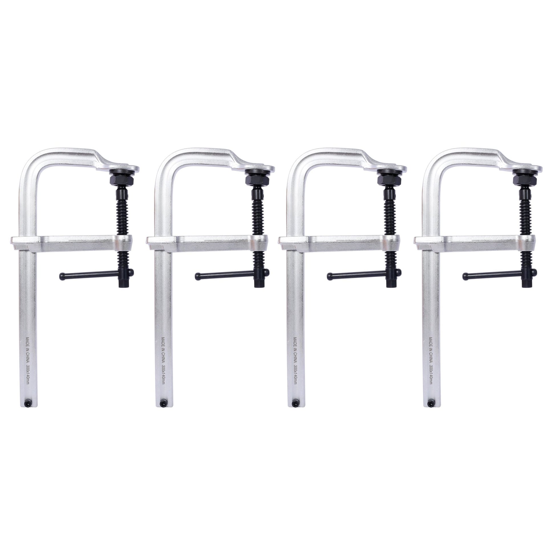 Heavy - Duty F - Clamp,Removable Swivel Pad, Deep Throat F Clamp 5 - 1/2', Heavy Duty Bar Clamp for Welding,12'x5 1/2' ,4 pcs pack - 1st Choice Furniture Direct