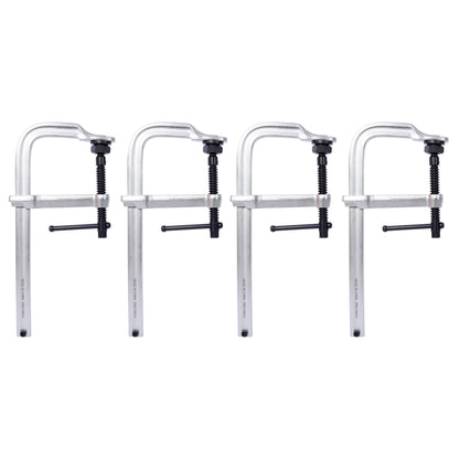 Heavy - Duty F - Clamp,Removable Swivel Pad, Deep Throat F Clamp 5 - 1/2', Heavy Duty Bar Clamp for Welding,12'x5 1/2' ,4 pcs pack - 1st Choice Furniture Direct