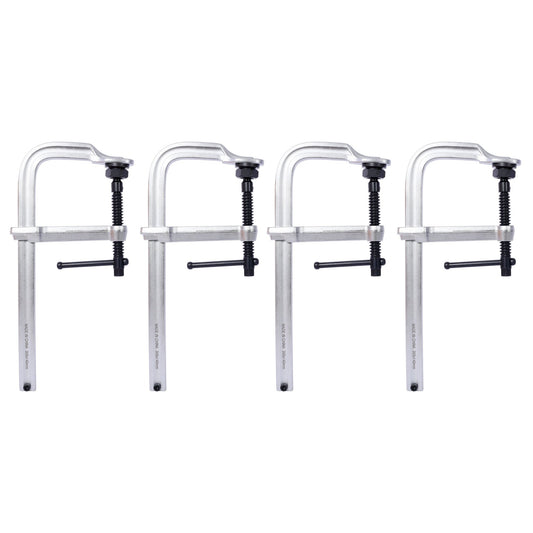 Heavy - Duty F - Clamp,Removable Swivel Pad, Deep Throat F Clamp 5 - 1/2', Heavy Duty Bar Clamp for Welding,12'x5 1/2' ,4 pcs pack - 1st Choice Furniture Direct