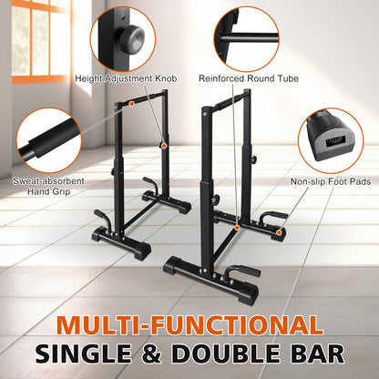 Heavy Duty Push Up Bar Station | Adjustable Dip & Workout Rack - 1st Choice Furniture Direct