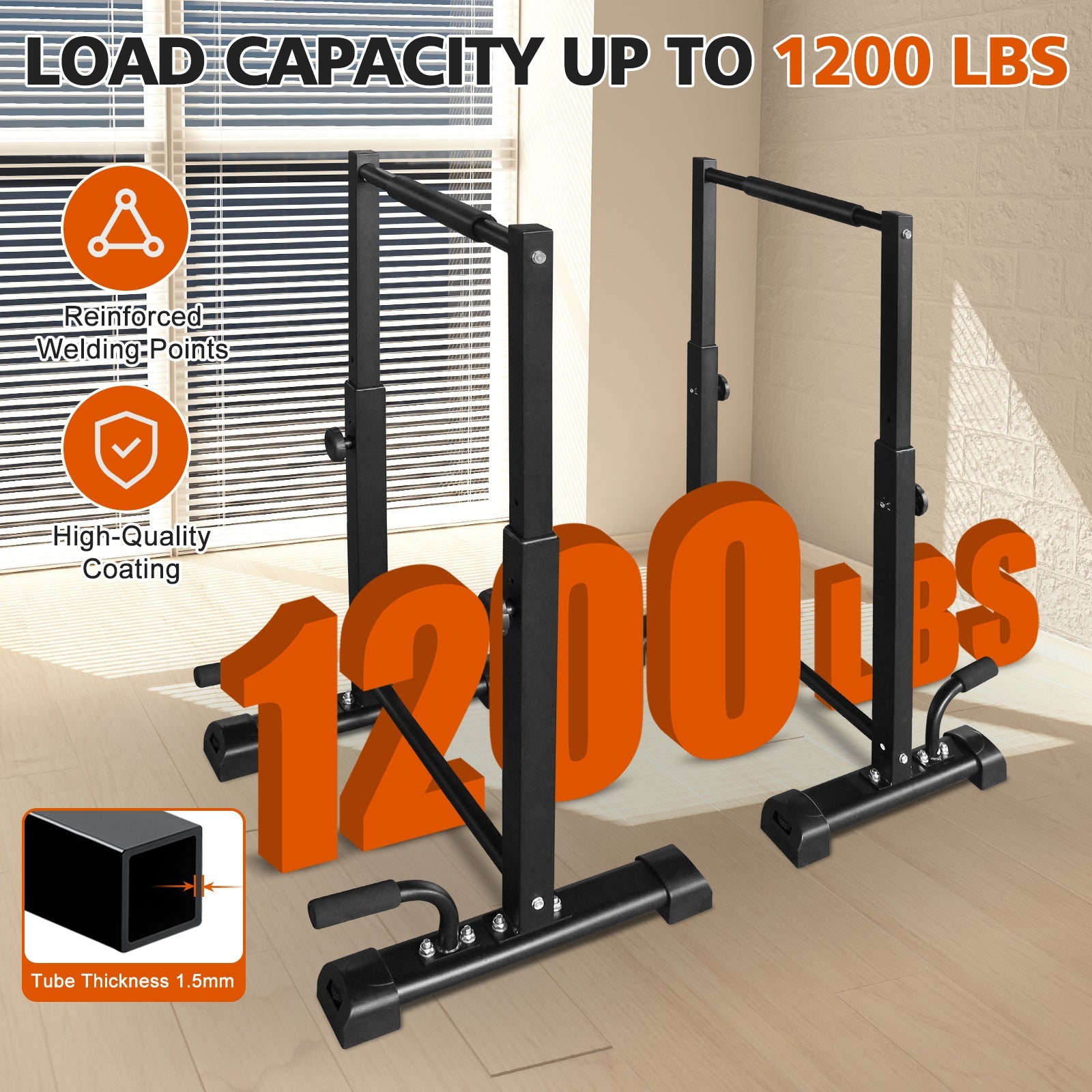 Heavy Duty Push Up Bar Station | Adjustable Dip & Workout Rack - 1st Choice Furniture Direct