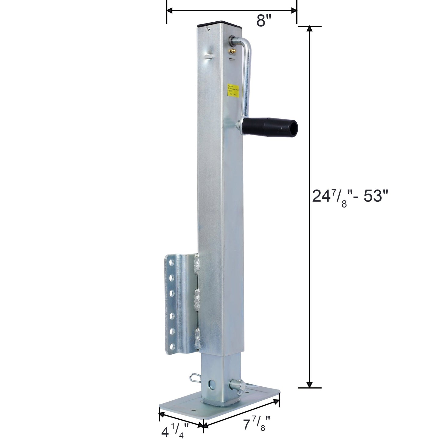 Heavy Duty Trailer Jack, Fixed Mount Jack w/Drop Leg, 28.6 in. of Lift, Max Load 2,500 Lbs - 1st Choice Furniture Direct