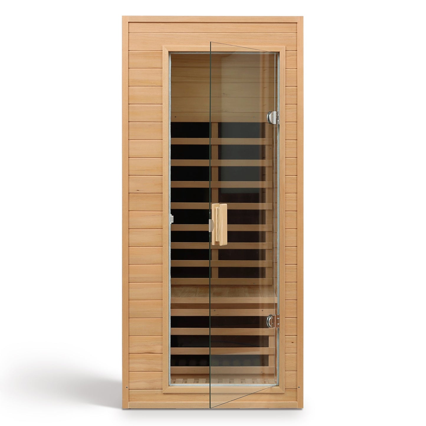 Hemlock One - person Far Infrared Roof Embedded Indoor Sauna Room Natural Hemlock 33.7x33.46x72.83 inches - 1st Choice Furniture Direct