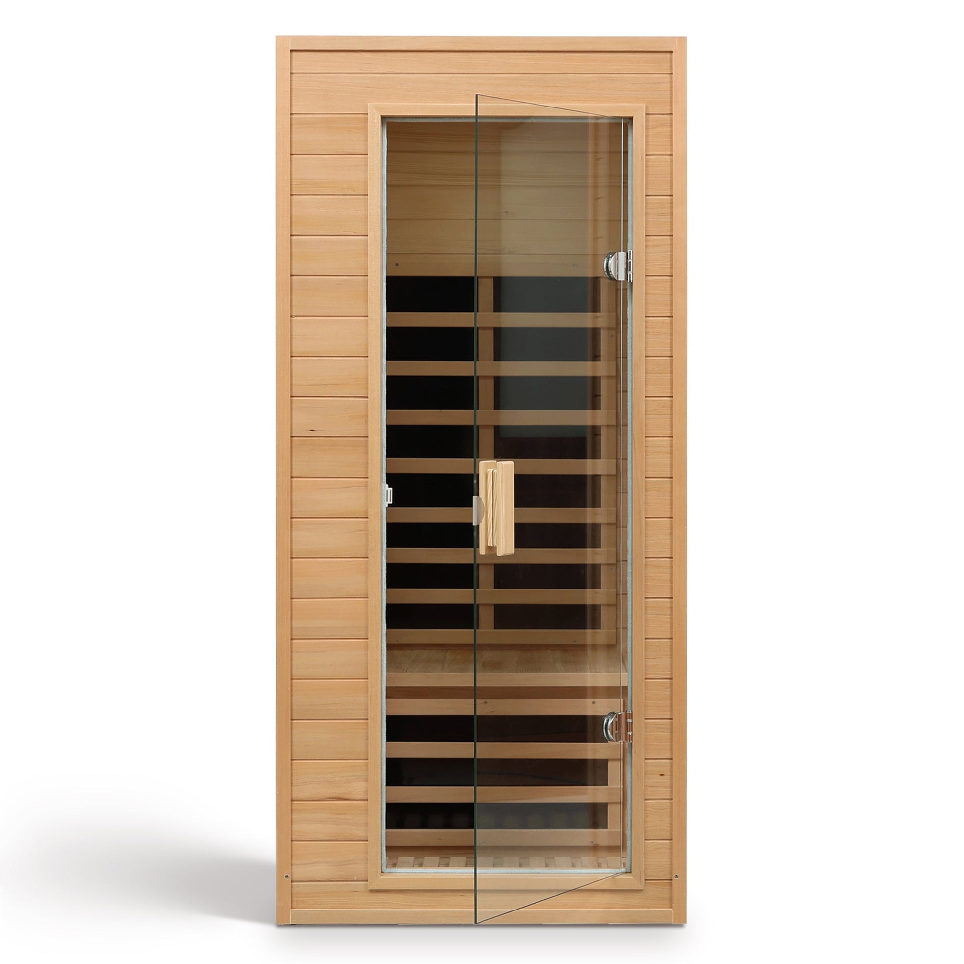 Hemlock One - person Far Infrared Roof Embedded Indoor Sauna Room Natural Hemlock 33.7x33.46x72.83 inches - 1st Choice Furniture Direct