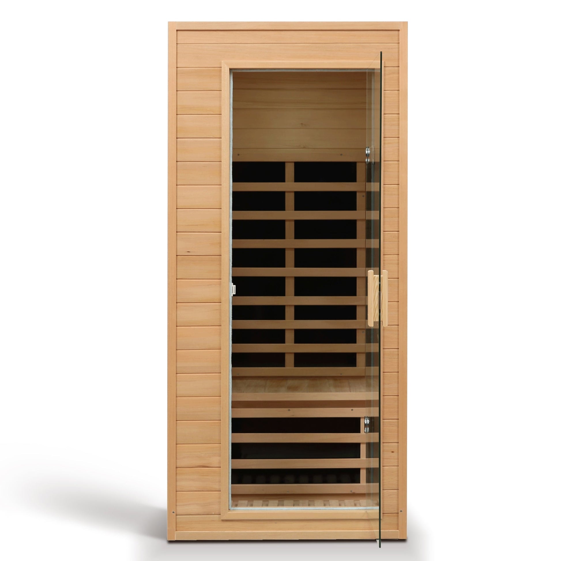 Hemlock One - person Far Infrared Roof Embedded Indoor Sauna Room Natural Hemlock 33.7x33.46x72.83 inches - 1st Choice Furniture Direct