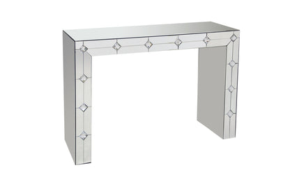 Hessa Mirrored & Faux Rhinestone Console Table (Assembled) - 1st Choice Furniture Direct