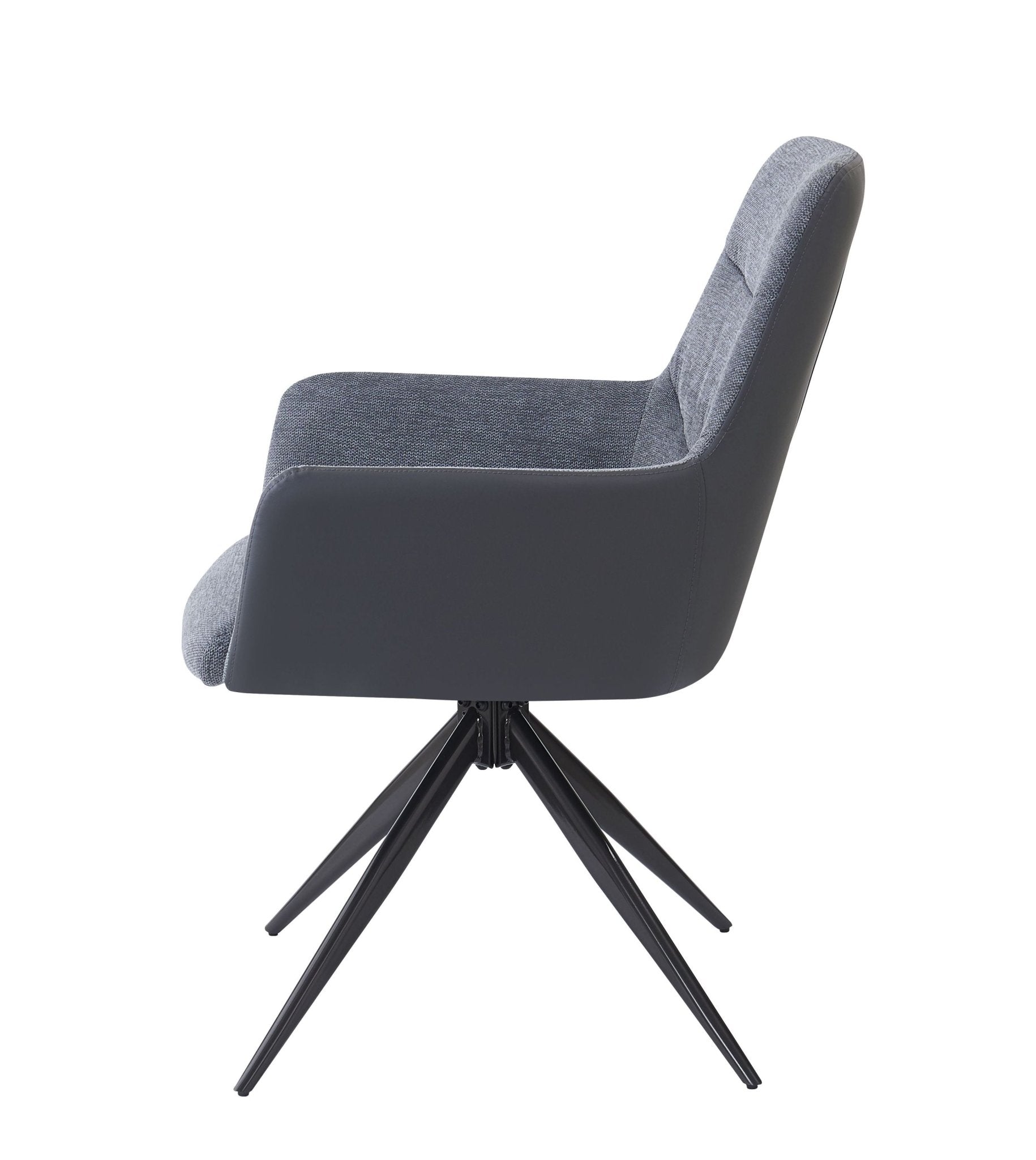 Hester Gray Fabric Arm Chair (Set of 2) - 1st Choice Furniture Direct