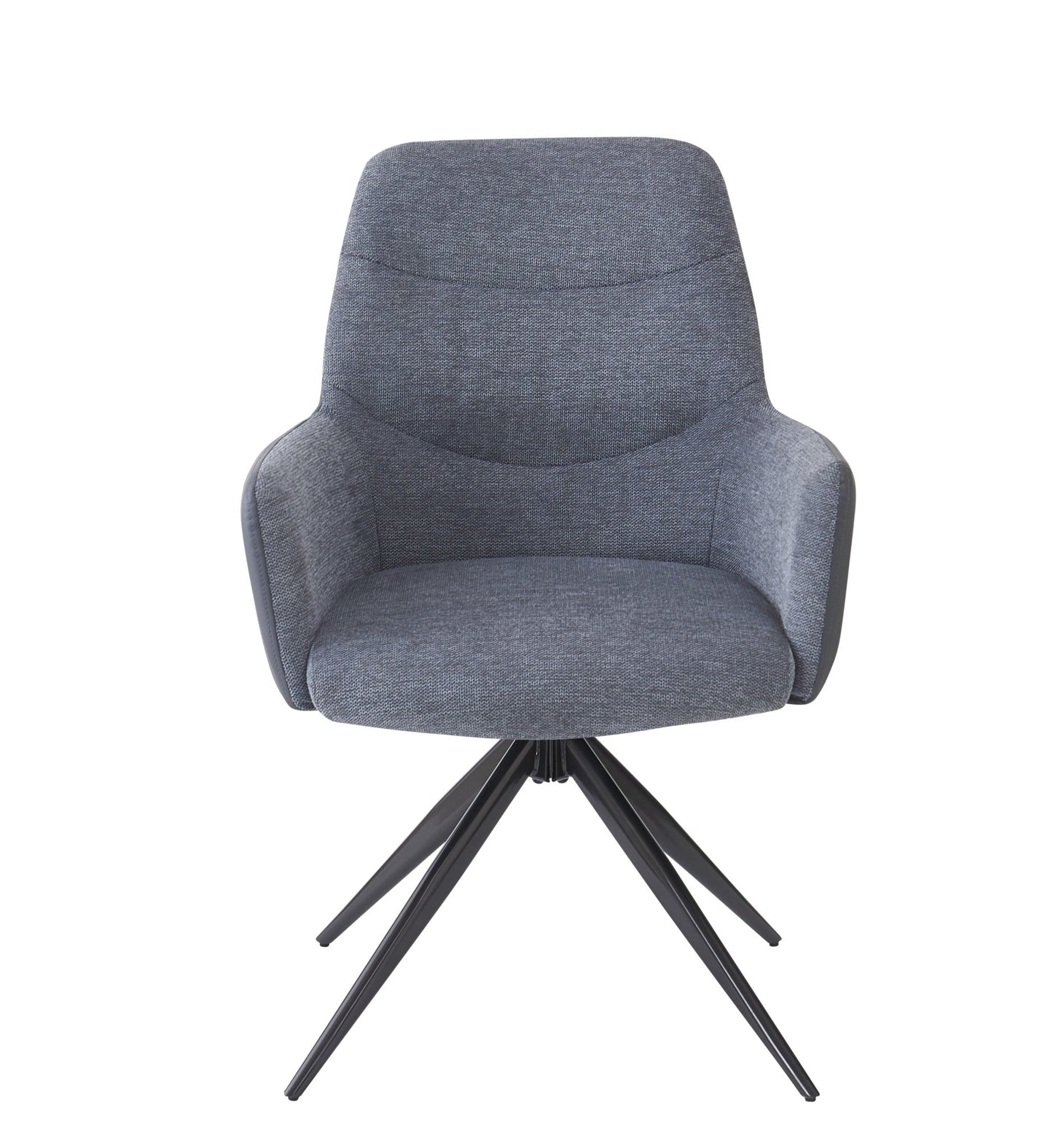 Hester Gray Fabric Arm Chair (Set of 2) - 1st Choice Furniture Direct