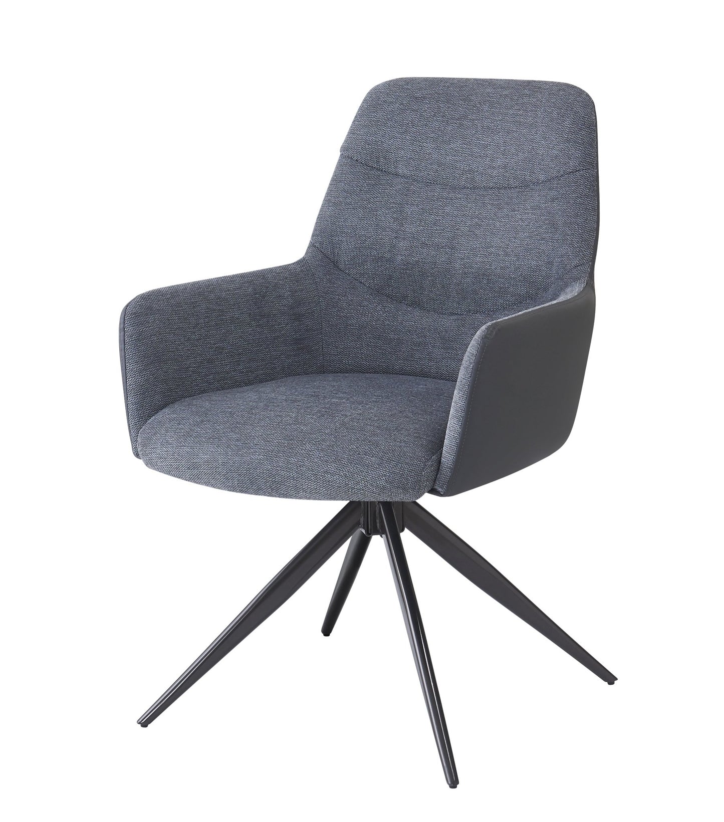 Hester Gray Fabric Arm Chair (Set of 2) - 1st Choice Furniture Direct