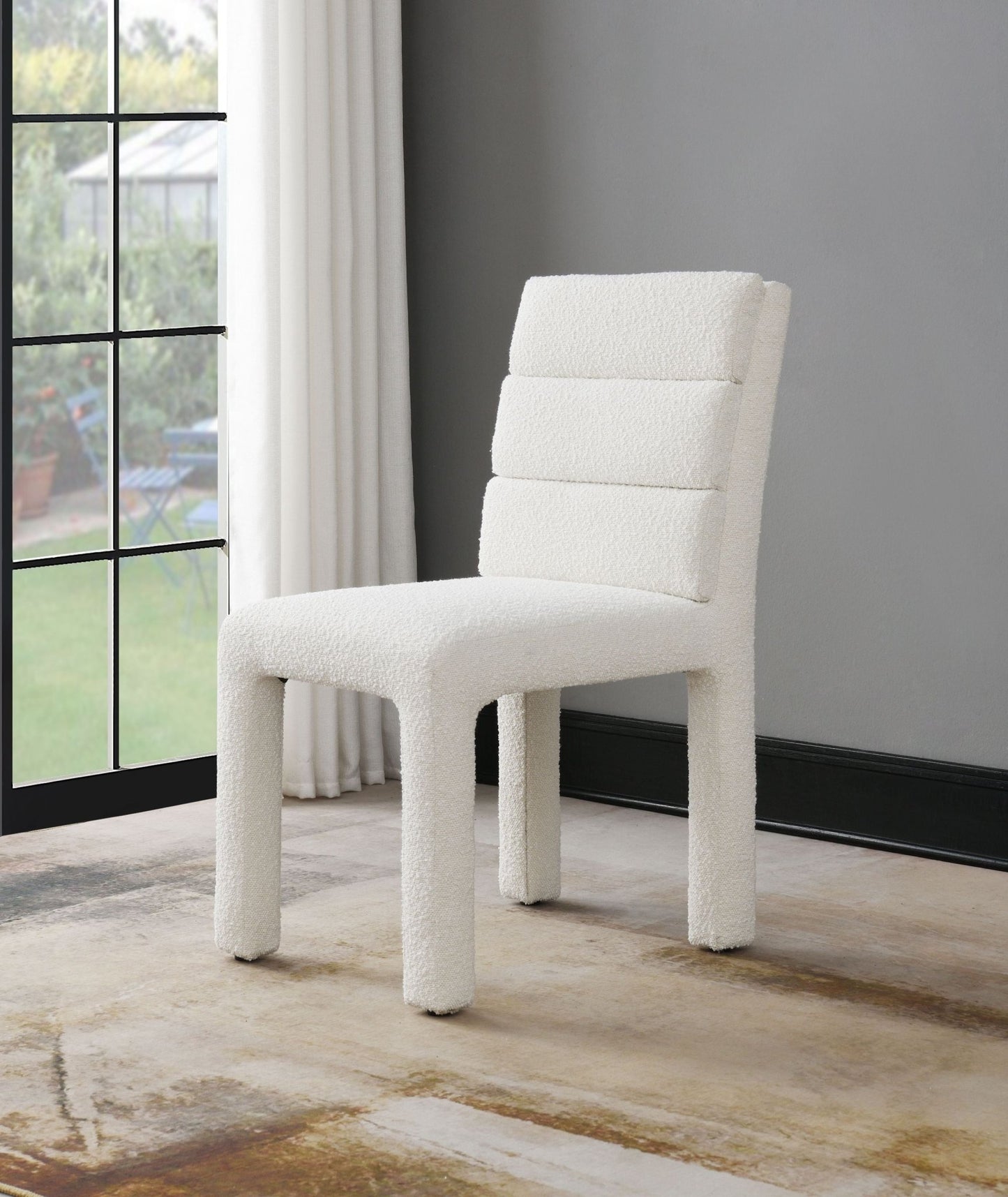Hettie Beige Boucle Side Chair (Set of 2) - 1st Choice Furniture Direct