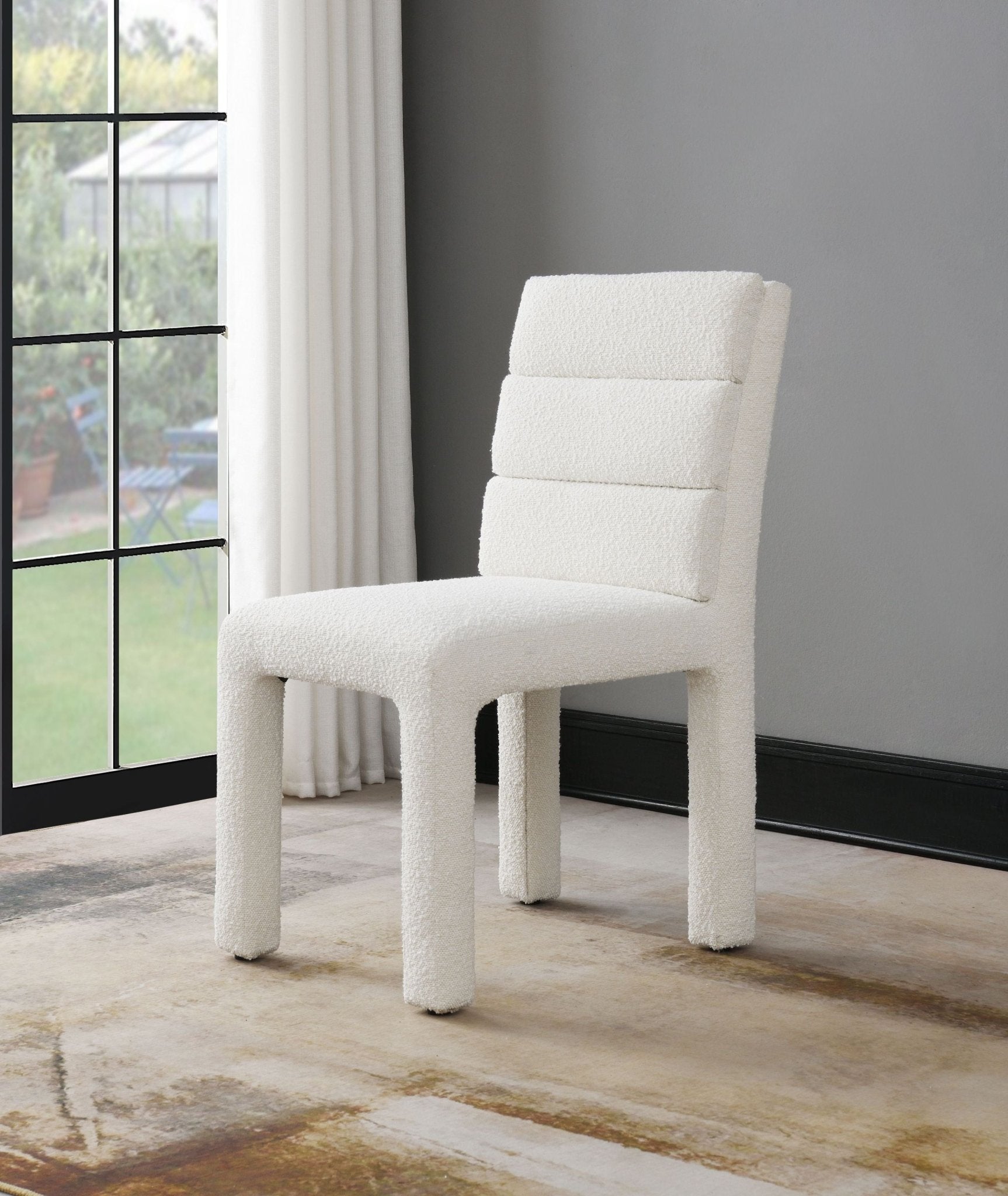 Hettie Beige Boucle Side Chair (Set of 2) - 1st Choice Furniture Direct