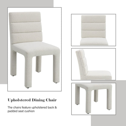 Hettie Beige Boucle Side Chair (Set of 2) - 1st Choice Furniture Direct