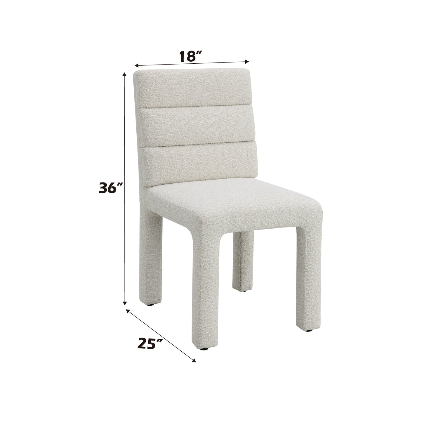Hettie Beige Boucle Side Chair (Set of 2) - 1st Choice Furniture Direct