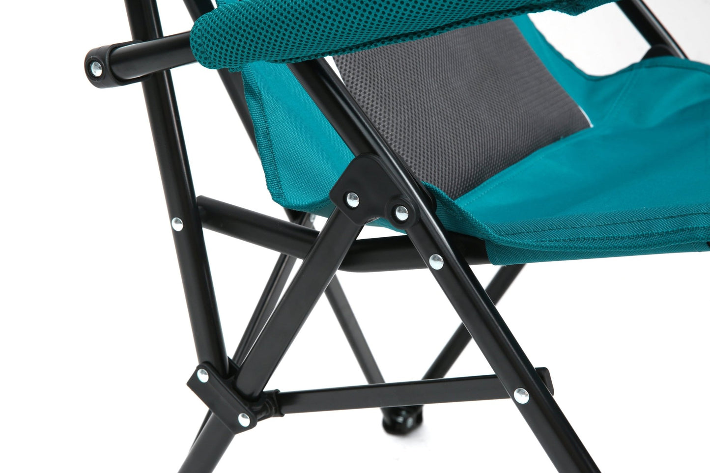 High Back Heavy Duty Lawn Chair Support 250LBS, Portable Collapsible Chair with Cup Holder - Blue - 1st Choice Furniture Direct