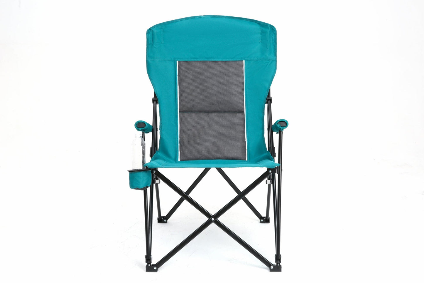 High Back Heavy Duty Lawn Chair Support 250LBS, Portable Collapsible Chair with Cup Holder -Blue - 1st Choice Furniture Direct